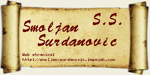 Smoljan Surdanović vizit kartica
